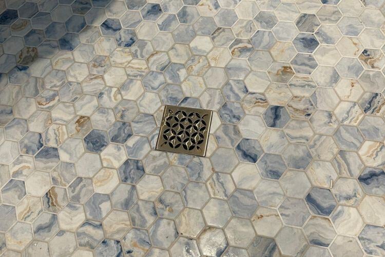 cape cod custom tile shower square drain