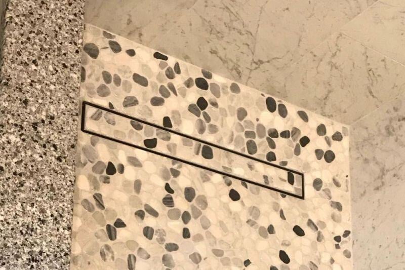 inspired custom shower linear drain cape cod