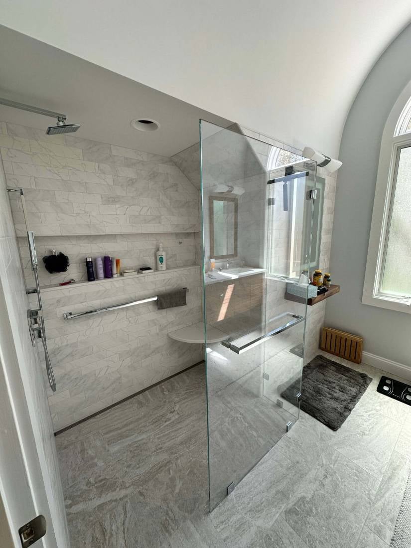 luxurious clean shower remodeled in mashpee cape cod